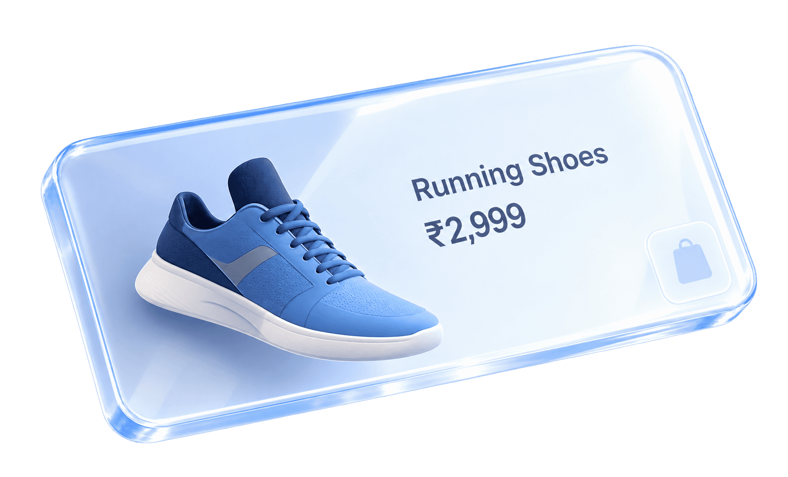 Blue running shoe used as a visual shopping reference.